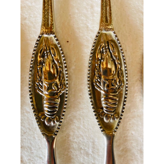 Vintage Silver-Plated Lobster Forks and Cracker from Silea, 1970s, Set of 7 For Sale - Image 6 of 18