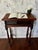 Victorian Gothic Walnut Altar Table, Antique Colonial Revival Lectern, Original Casters For Sale - Image 3 of 6