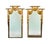 Elegant Pair of English Regency Style Carved and Gilt Wall Mirrors. Mirrors feature dramatic hand-carved drapery swag...