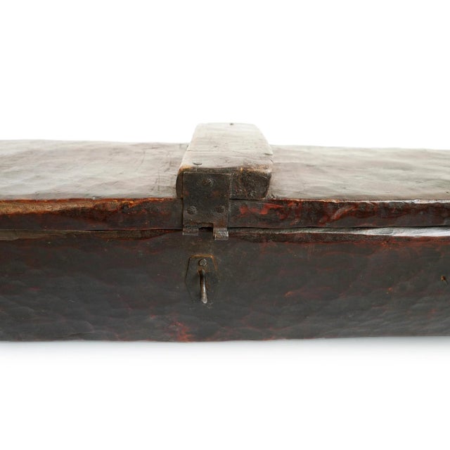 Wood Vintage Ethiopian Rustic Wood Storage Box For Sale - Image 7 of 8