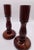 This is a beautiful pair of rosewood wooden candleholders! They have a gorgeous deep wood color and a smooth glossy...