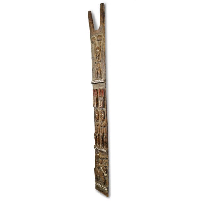 Old vintage Dogon wood house post from Mali. Beautiful tribal art piece with attractive tall, narrow Y shaped form would...
