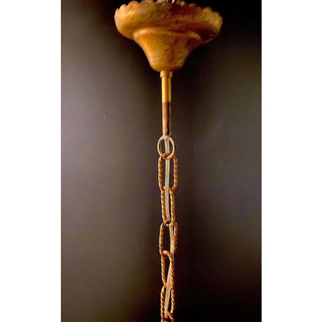 1950s Italian Hollywood Regency Pendant Light With Venetian Fruits & Beads For Sale - Image 11 of 13