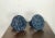 Vintage Blue Lacquer Finish Large Floral Curtain Tie Backs - a Pair For Sale - Image 4 of 4