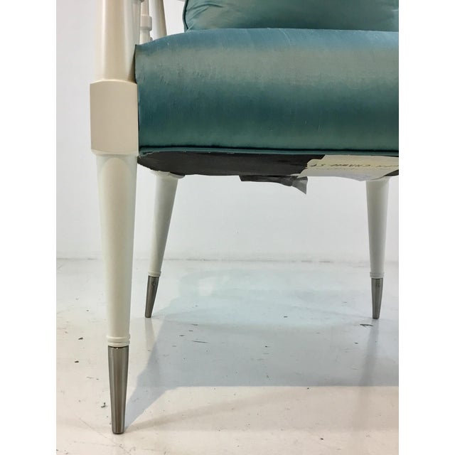 Modern Modern Caracole Blue Silk Finesse Chair For Sale - Image 3 of 8