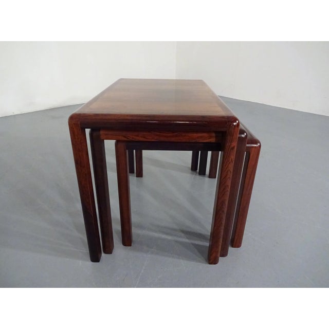 Danish Rosewood Nesting Tables, 1960s, Set of 3 For Sale - Image 16 of 18