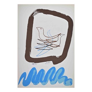 Marcello Pirro, Pigeon, 1970s, Lithograph For Sale