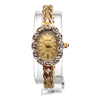 Jaguar Ladies Vintage Watch in 14k Yellow Gold For Sale