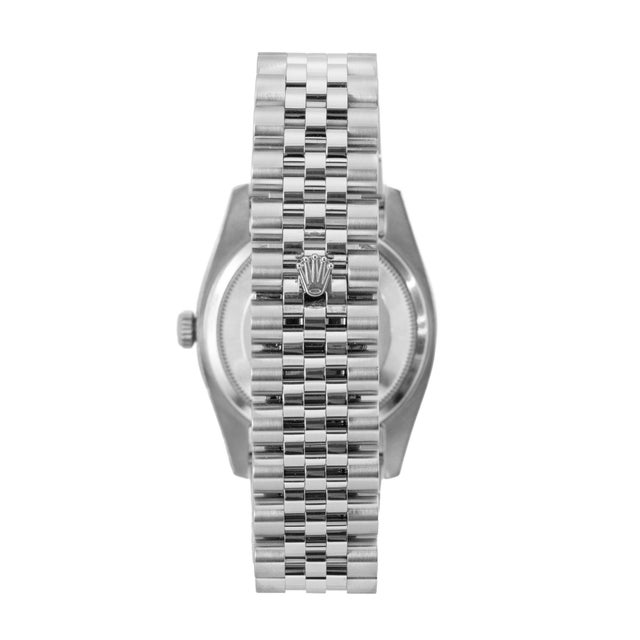 Rolex Datejust 36mm 116234 Tuxedo Dial Jubilee 18k White Gold Fluted Steel Watch For Sale In Houston - Image 6 of 10