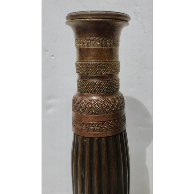 Early 19th Century French Empire Bronze Candlesticks, C. 1830 -a Pair of 2 For Sale - Image 5 of 10