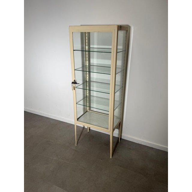 Vintage Medical Cabinet in Glass and Metal, 1950s For Sale - Image 9 of 10