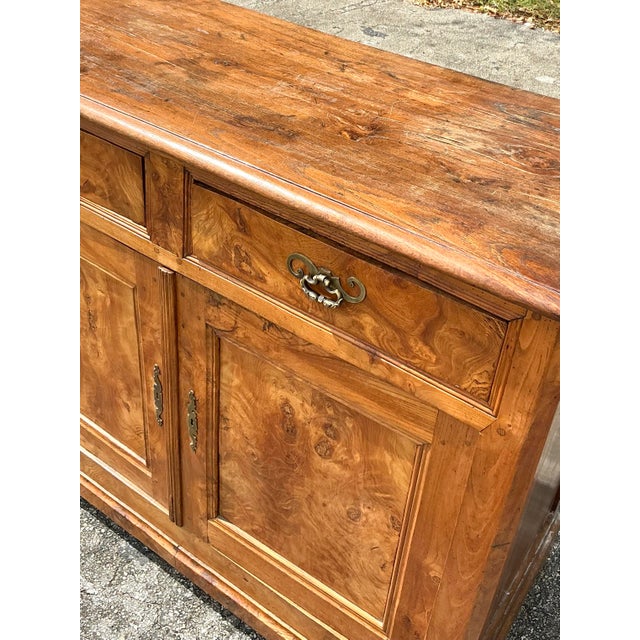 Wood Vintage Boho 19th Century Burl Sideboard For Sale - Image 7 of 12