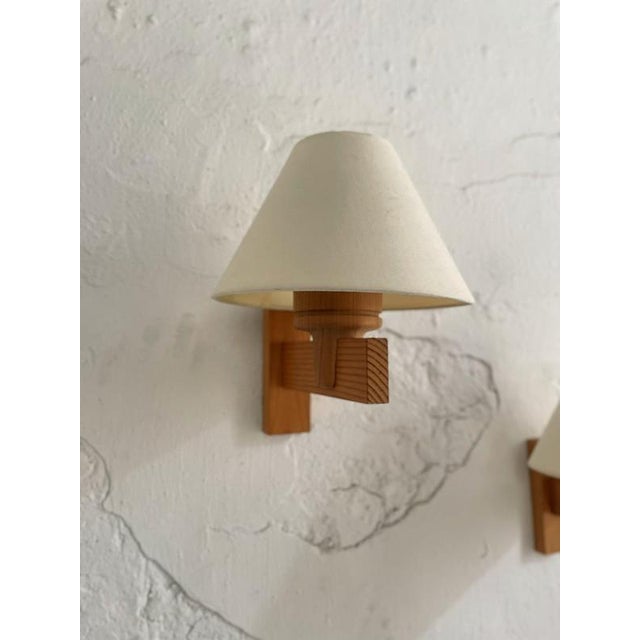 Scandinavian Modern Pine Wall Sconces by Uno Dahlen for Aneta, 1970s, Set of 2 For Sale - Image 3 of 7