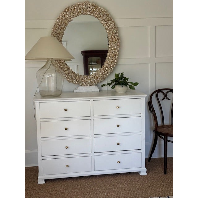 Coastal Oly Studio Oval Shell Mirror For Sale - Image 9 of 9