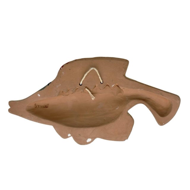 Italian Fish Ceramic Wall Plaque & Hook For Sale - Image 9 of 10