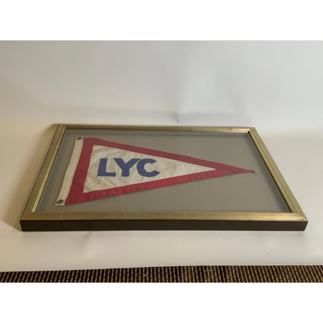 Late 20th Century Vintage Lauderdale Yacht Club Framed Burgee For Sale - Image 5 of 7