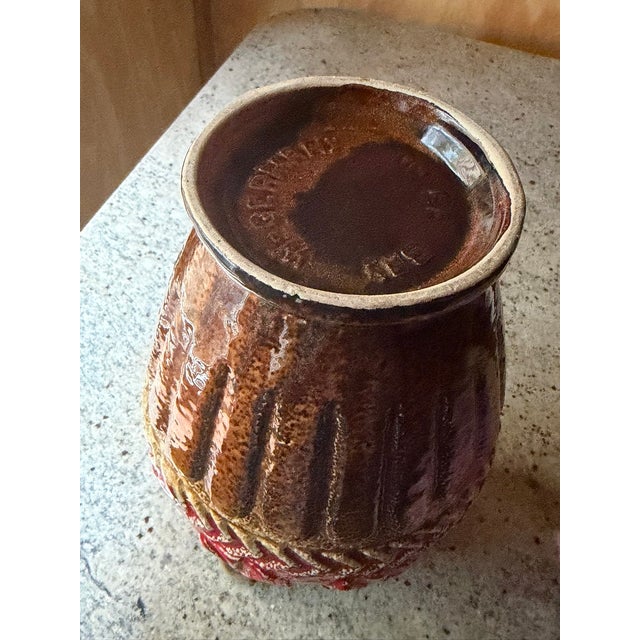 Vintage West German Fat Lava Vase, 1960 For Sale - Image 10 of 18