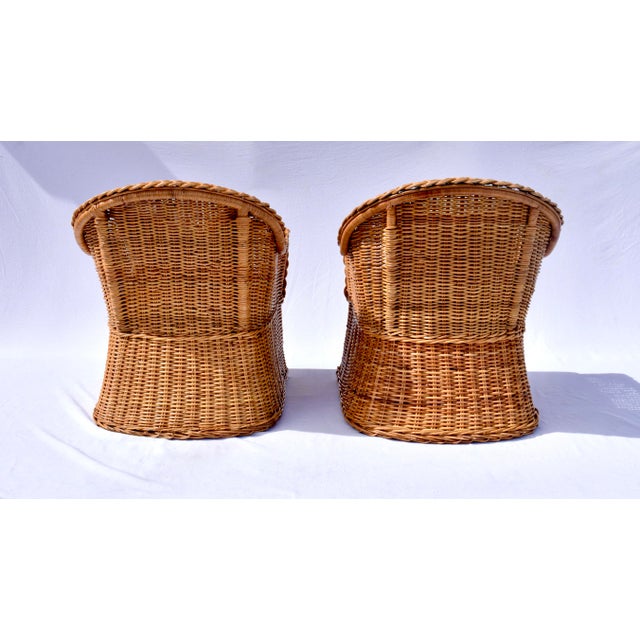 Michael Taylor Wicker Lounge Chairs For Sale In Philadelphia - Image 6 of 8