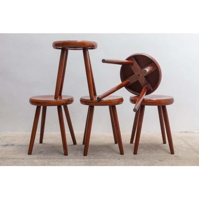 Scandinavian Stool, 1950s For Sale - Image 6 of 7