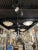 Modern Murano glass clear "granola" flush mount chandelier. Circa 2000. The chandelier has been professionally re-wired,...