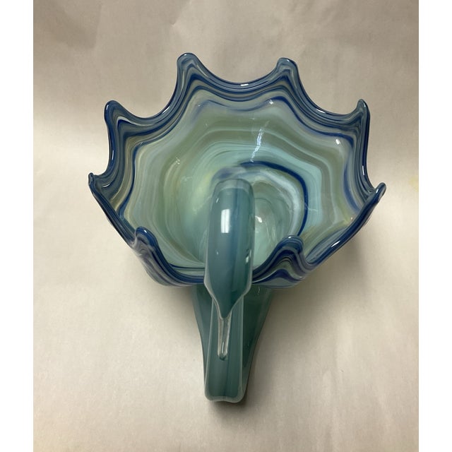 Murano Vintage Murano Style Art Glass Hand Blown Swan Bowl For Sale - Image 4 of 4