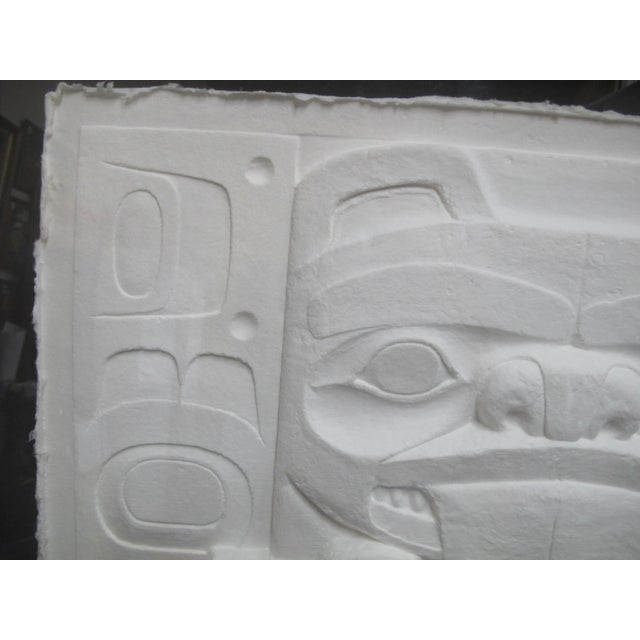 Barry Herem Framed Signed Limited Edition Cast Paper Embossed Native Art Beaver For Sale - Image 4 of 8