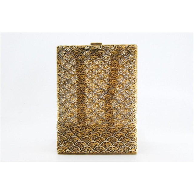 Metal Cigarette Case in Silver Filigree For Sale - Image 7 of 10