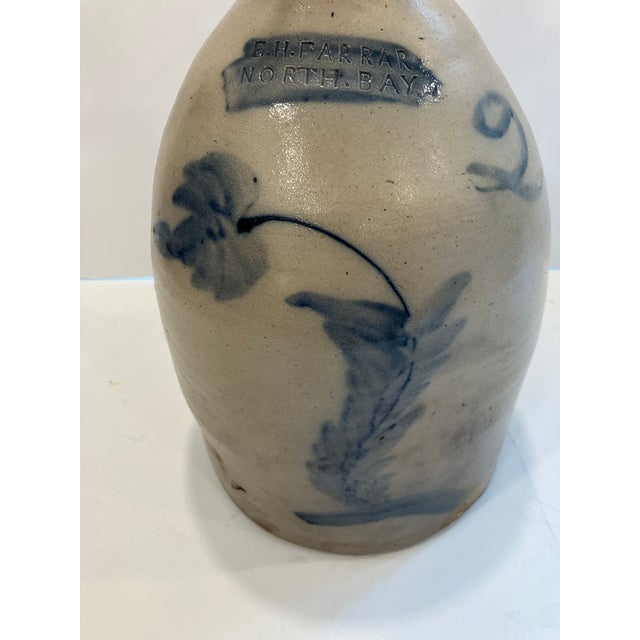 Mid 19th Century Antique American Stoneware Lamp For Sale - Image 5 of 8