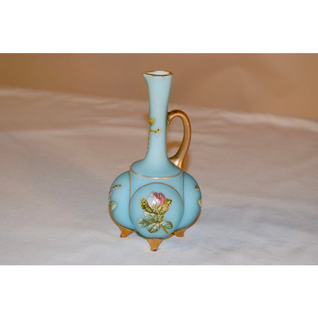 Blue 19th C Satin Glass Cruet For Sale - Image 8 of 8