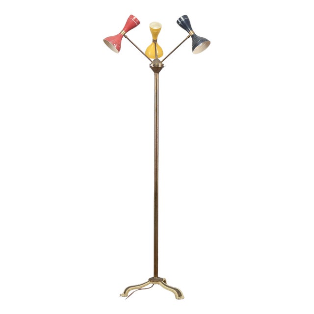 Vintage 6-Light Floor Lamp from Gilardi and Barzaghi For Sale
