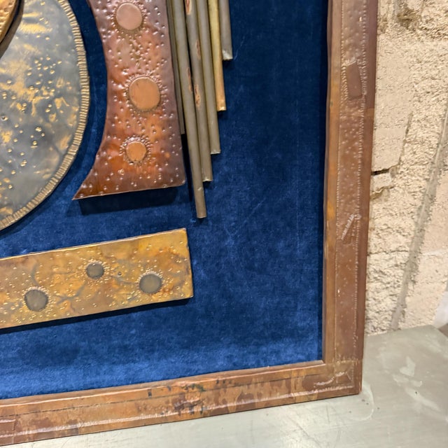 1970s Brutalist Metal Wall Art Sculpture, Abstract Design, Stephen Chun For Sale - Image 13 of 16