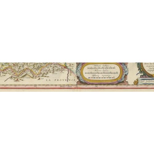 17th Century Antique Blaeu Map of the Dauphine, 1642 For Sale - Image 5 of 12