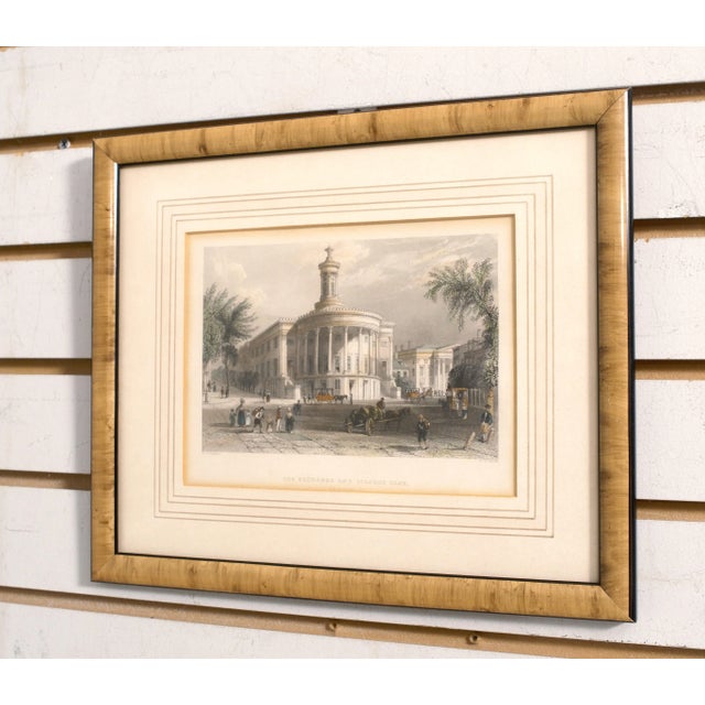 Age: Approx: 150 Years Old Details: Franklin Institute 12w x .5d x 15h Girard Bank 13w x .5d x 11h Professionally Framed &...