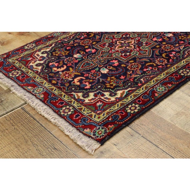 Vintage Persian Hamadan Rug - 01'10 X02'10 For Sale In Dallas - Image 6 of 9