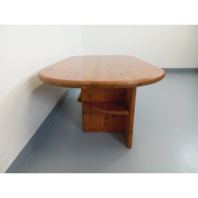 Vintage Rectangular Oval Modernist Coffee Table in Pine, 1970s For Sale - Image 13 of 18