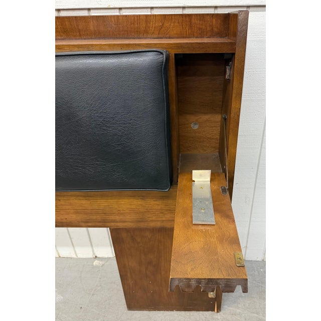 Brown Mid-Century Modern Lane Walnut & Rosewood King Size Headboard For Sale - Image 8 of 10