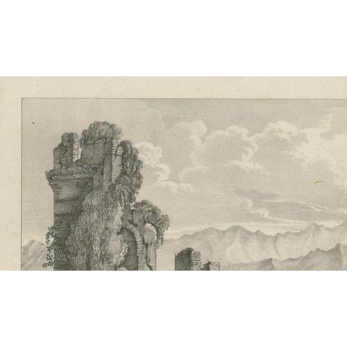 Black Hullmandel, Junction of the Rhone and Saone, Roman Ruins near Lyons, Lithograph, 1835 For Sale - Image 8 of 12