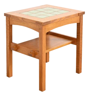 Stickley Mission Oak Arts & Crafts Tile Top Occasional Side Table