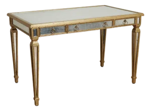 Vintage Mirrored Desk or Table by Theodore Alexander