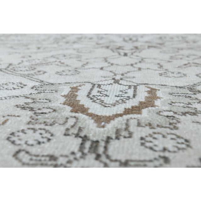 1970s Vintage Persian Handmade Wool Cotton Brown Area Rug For Sale - Image 9 of 11