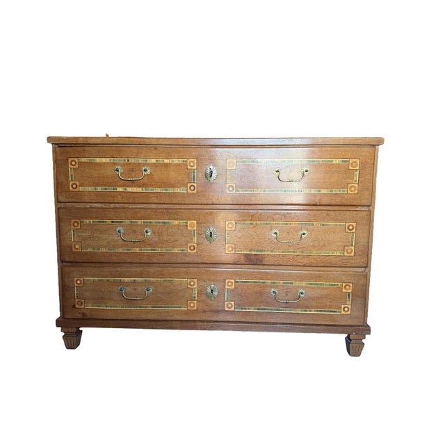 Traditional Josephine Biedermeier Austrian Walnut Commode with Marquetry, Vienna, 1830 For Sale - Image 3 of 16