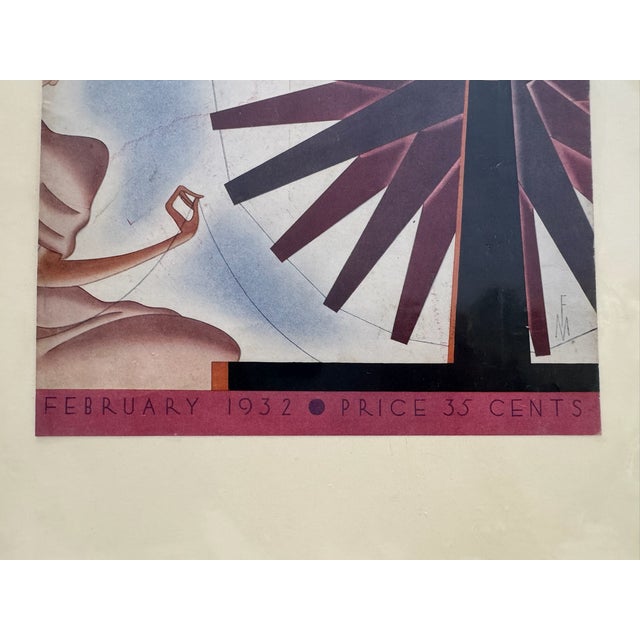 Art Deco 1932 Original Asia Magazine Cover, February, Frank McIntosh, Art Deco, Matted For Sale - Image 3 of 4