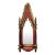 Vintage Gothic Revival Wood and Mirrored Glass Wall Mirror For Sale