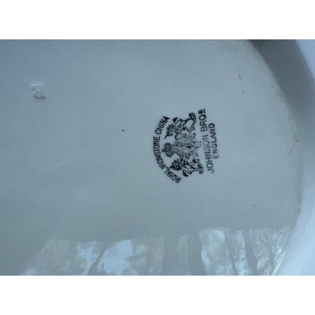 Ceramic Antique Embossed Ironstone Platter For Sale - Image 7 of 8