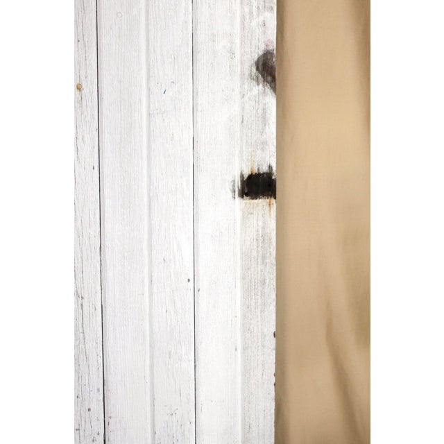 White Antique Outhouse Door With a Crescent Moon For Sale - Image 8 of 10