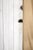 White Antique Outhouse Door With a Crescent Moon For Sale - Image 8 of 10