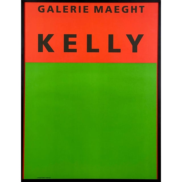 1964 Vintage Ellsworth Kelly French Exhibition Poster, Framed For Sale