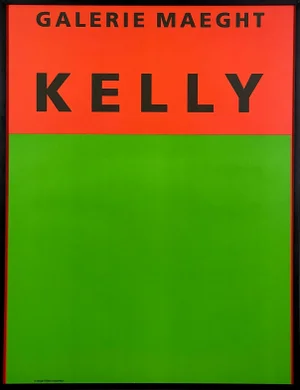 1964 Vintage Ellsworth Kelly French Exhibition Poster, Framed