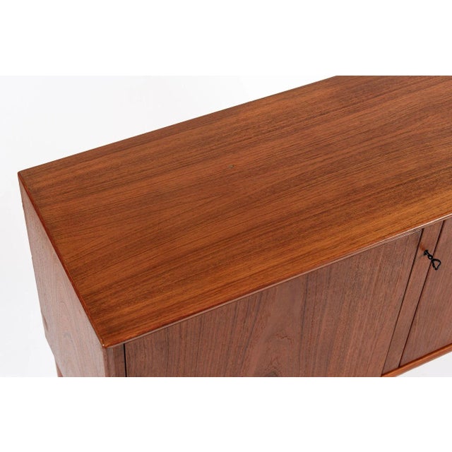 Teak Mid Century Bar Cabinet With Lazy Susan by Fredrik Kayser (Attr.) For Sale - Image 9 of 13