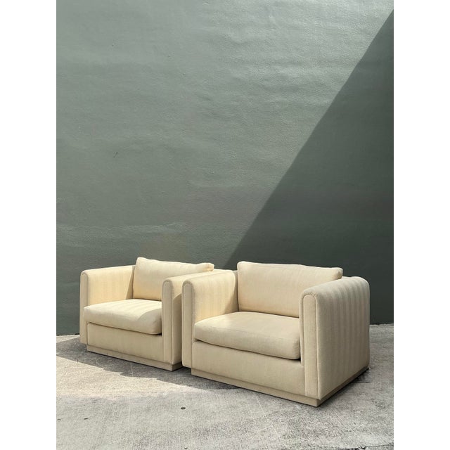 Vintage Monumental Lounge Chairs After Charles Pfister for Knoll For Sale - Image 10 of 12